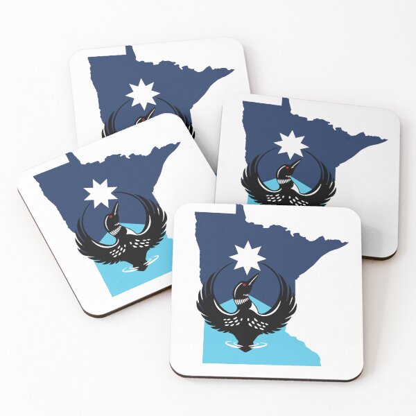 Item preview, MN Loon Rising - with MN state flag designed and sold by A-Rose-Design.