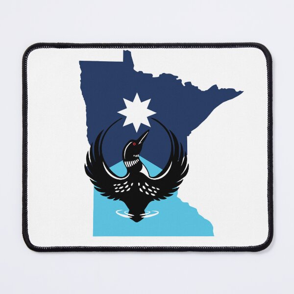Item preview, MN Loon Rising - with MN state flag designed and sold by A-Rose-Design.