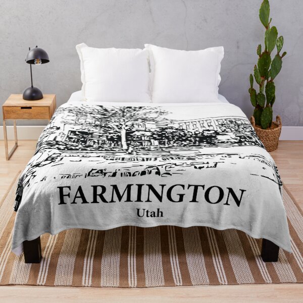 Item preview, Farmington UT - Ink Cityscape Illustration designed and sold by Lakeric Cityscapes.