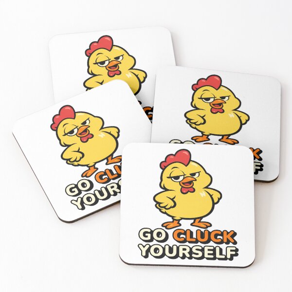 Item preview, Go Cluck Yourself - Funny Chicken Insult designed and sold by Shape Snip Studio.