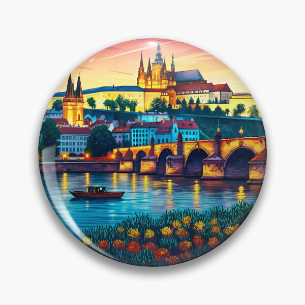 Item preview, Prague Czech Republic Retro Travel Emblem designed and sold by Timegraf.