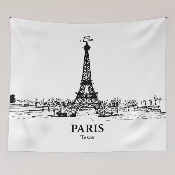 Item preview, Paris TX - Ink Cityscape Illustration designed and sold by Lakeric Cityscapes.