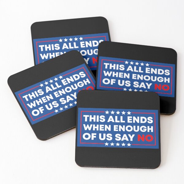Item preview, This All Ends When Enough Of Us Say No - Antifa Resist Fascism designed and sold by PixVib.