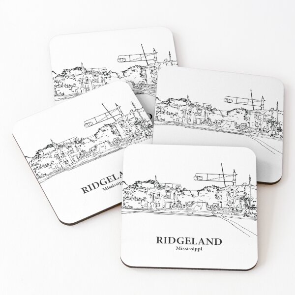 Item preview, Ridgeland MS - Ink Cityscape Illustration designed and sold by Lakeric Cityscapes.