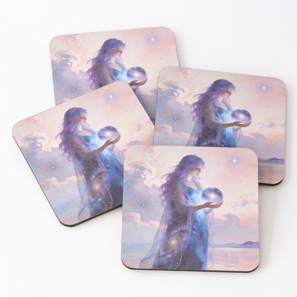 Item preview, universe in her hands watercolor designed and sold by soulfulpalette.