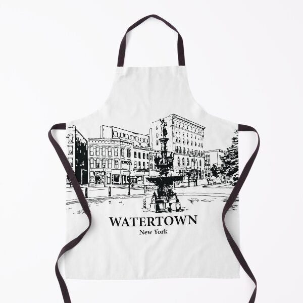 Item preview, Watertown NY - Ink Cityscape Illustration designed and sold by Lakeric Cityscapes.