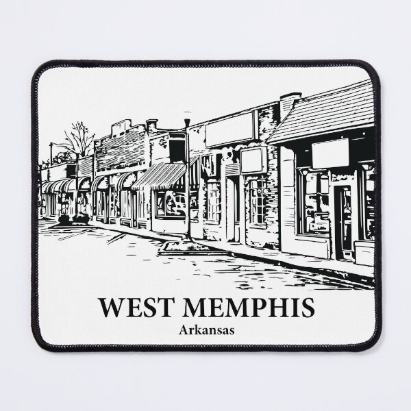 Item preview, West Memphis AR - Ink Cityscape Illustration designed and sold by Lakeric.