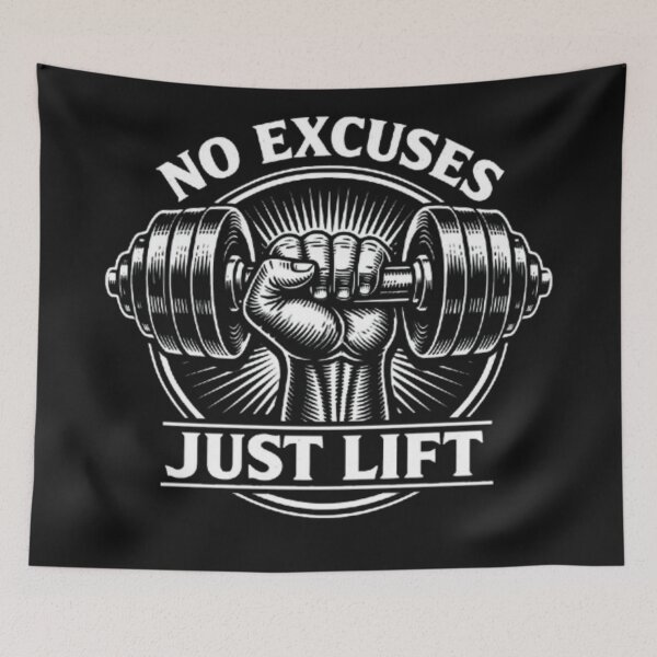 Item preview, No Excuses Just Lift Gym Warrior Shirt designed and sold by wanado.