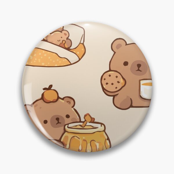 Item preview, Capybara cute illustration eating and sleeping designed and sold by Kr1tos.