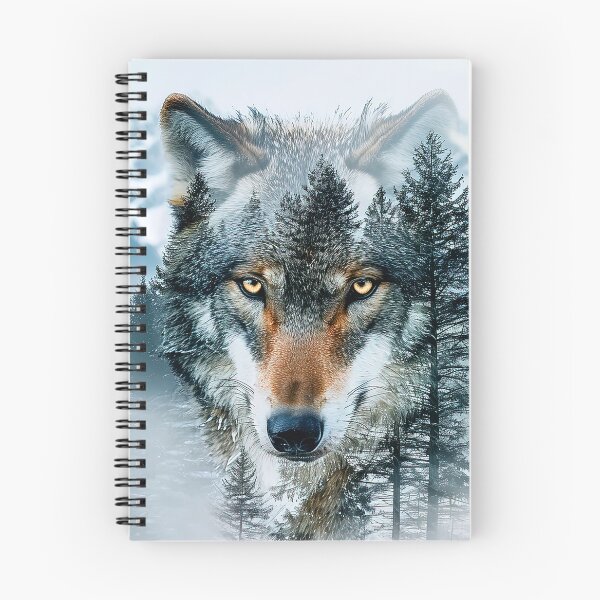 Item preview, Wolf In A Mountain Pine Forest Stylized Art designed and sold by DEC02.