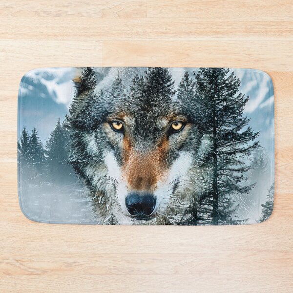 Item preview, Wolf In A Mountain Pine Forest Stylized Art designed and sold by DEC02.