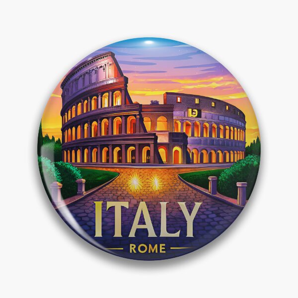Item preview, Rome Colosseum at Sunset | Elegant Vintage Italy Travel Illustration designed and sold by Timegraf.