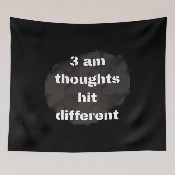 Item preview, Late Night Quote Design for People Who Overthink and Feel Vulnerable at 3 AM designed and sold by ChameraDesign.