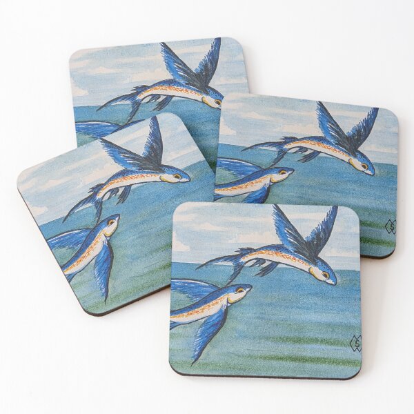 Item preview, Flying fish gliding over the sea designed and sold by Matt Starr Fine Art .