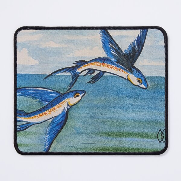 Item preview, Flying fish gliding over the sea designed and sold by Matt Starr Fine Art .
