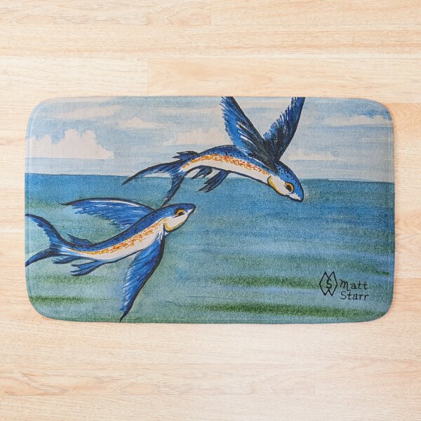 Item preview, Flying fish gliding over the sea designed and sold by Matt Starr Fine Art .