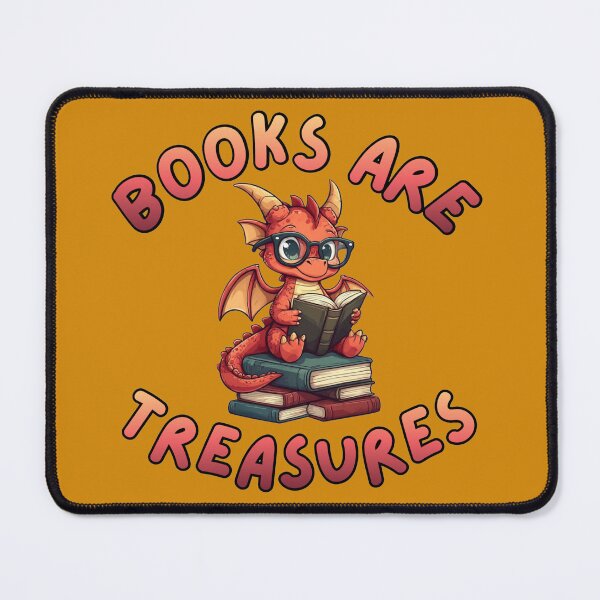 Item preview, Books are Treasures designed and sold by Dragons Hoard Designs.