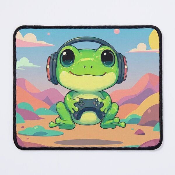 Item preview, Floating Gamer Froggy in Rainbow Hills designed and sold by The Strongest Froggy.