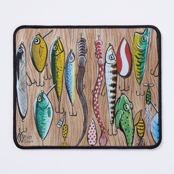 Item preview, Fishing lures, rooster tails and plastic worms  designed and sold by Matt Starr Fine Art .