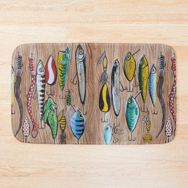 Item preview, Fishing lures, rooster tails and plastic worms  designed and sold by Matt Starr Fine Art .