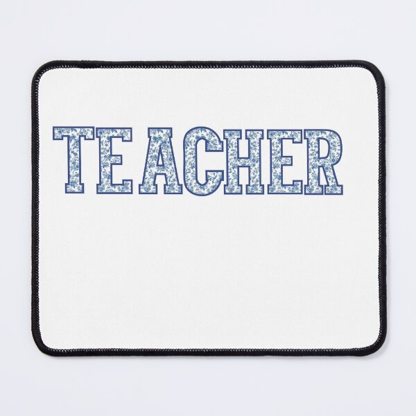 Item preview, Teacher Sweatshirt with Blue Toile Bow | Cute Teacher Aesthetic Design designed and sold by Raygunes.
