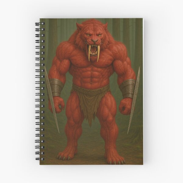 Item preview, Red Smilodon Beast designed and sold by fantasyai3.