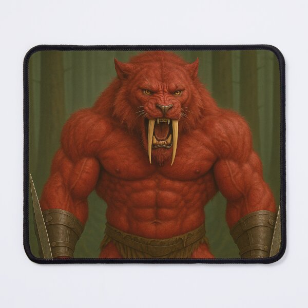 Item preview, Red Smilodon Beast designed and sold by fantasyai3.