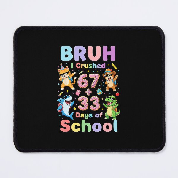 Item preview, BRUH I Crushed 67 + 33 Days of School Math Meme Celebration designed and sold by gladysenglish.