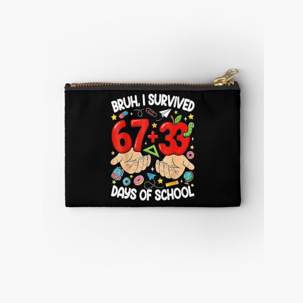 Item preview, BRUH I SURVIVED 67+33 DAYS OF SCHOOL 100 Days of School Meme Celebration designed and sold by gladysenglish.