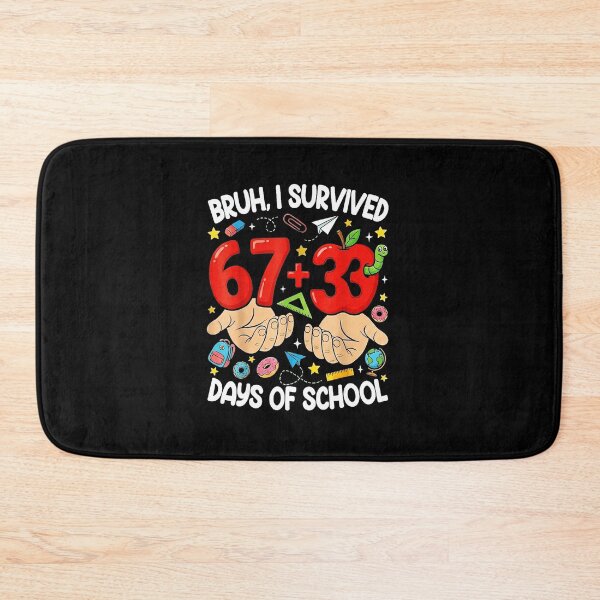 Item preview, BRUH I SURVIVED 67+33 DAYS OF SCHOOL 100 Days of School Meme Celebration designed and sold by gladysenglish.