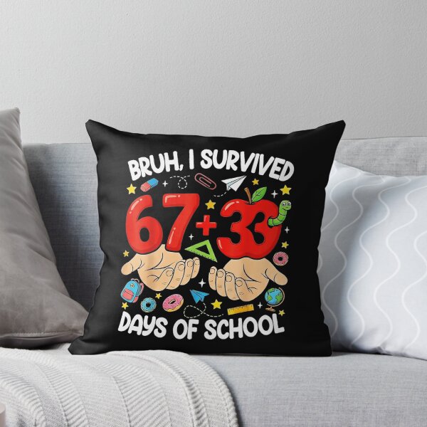 Item preview, BRUH I SURVIVED 67+33 DAYS OF SCHOOL 100 Days of School Meme Celebration designed and sold by gladysenglish.