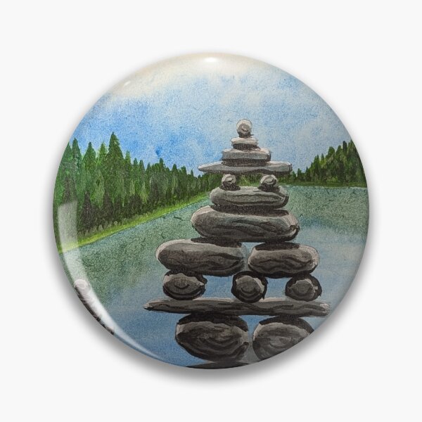 Item preview, Visitors at the rock cairns  designed and sold by Matt Starr Fine Art .