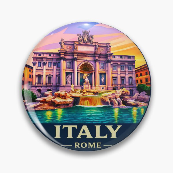 Item preview, Trevi Fountain Rome Italy Illustration | Vintage Travel Art designed and sold by Timegraf.