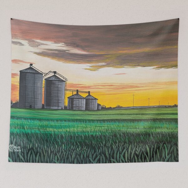 Item preview, Silos at sunset  designed and sold by Matt Starr Fine Art .