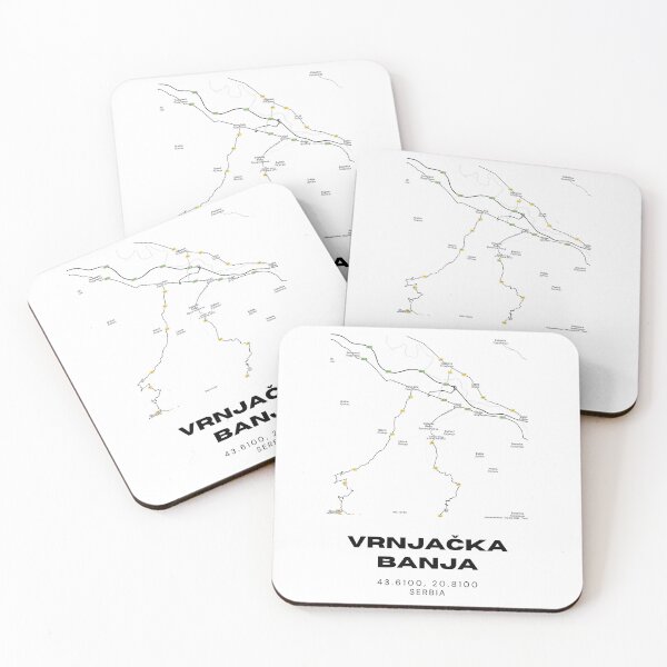 Item preview, Vrnjačka Banja Serbia Map Print | Minimalist City Road Map Wall Art designed and sold by RM-Journey.