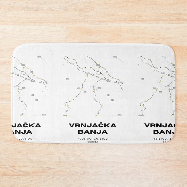 Item preview, Vrnjačka Banja Serbia Map Print | Minimalist City Road Map Wall Art designed and sold by RM-Journey.