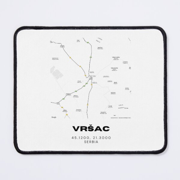 Item preview, Vršac Serbia Map Print | Minimalist City Road Map Wall Art designed and sold by RM-Journey.