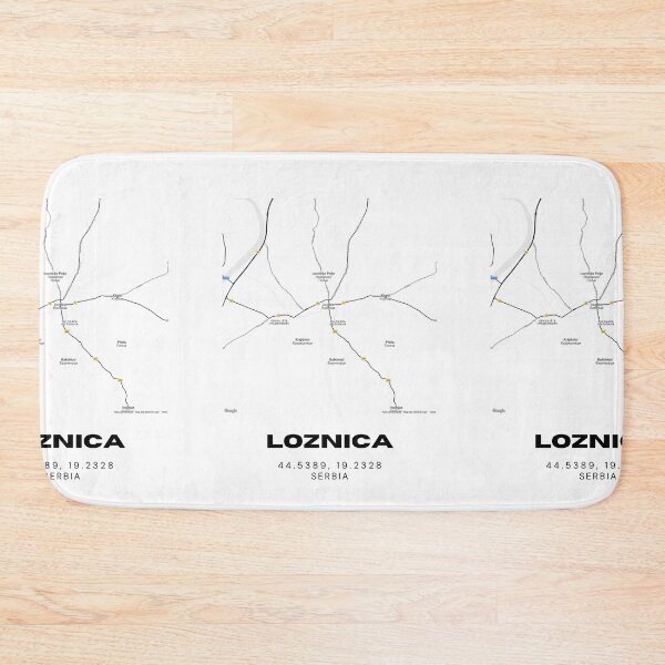 Item preview, Loznica Serbia Map Print | Minimalist City Road Map Wall Art designed and sold by RM-Journey.