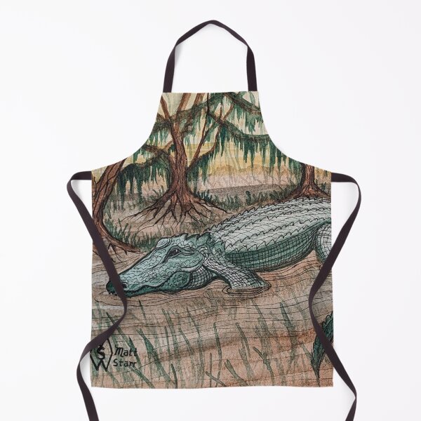 Item preview, Alligator lurking in the swamp designed and sold by Matt Starr Fine Art .