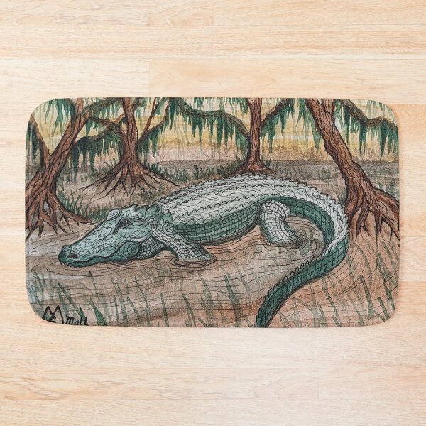 Item preview, Alligator lurking in the swamp  designed and sold by Matt Starr Fine Art .