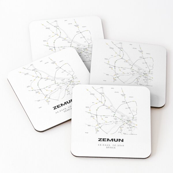 Item preview, Zemun Serbia Map Print | Minimalist City Road Map Wall Art designed and sold by RM-Journey.