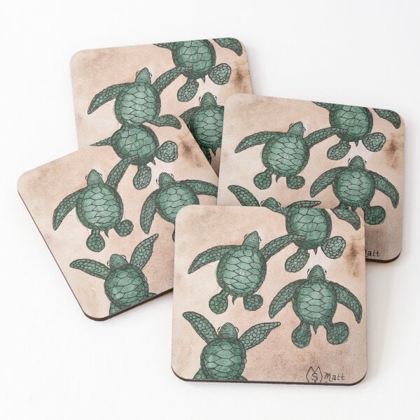 Item preview, Baby sea turtles head to the ocean  designed and sold by Matt Starr Fine Art .