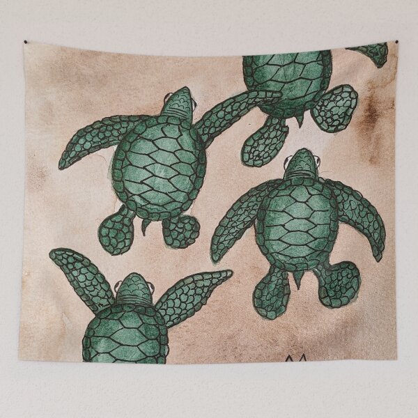 Item preview, Baby sea turtles head to the ocean  designed and sold by Matt Starr Fine Art .
