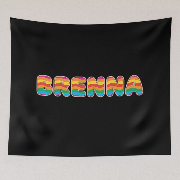 Item preview, ❤️ Brenna Personalized Name Wavy Retro Shirt, Coffee Mug, Sticker Gift designed and sold by HelixPedia.