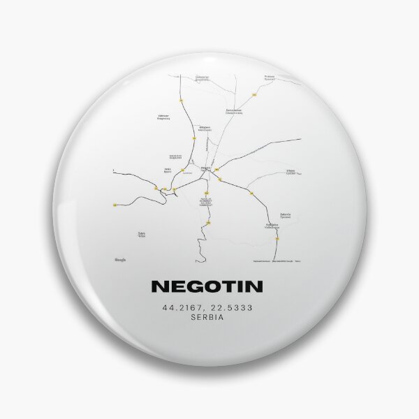 Item preview, Negotin Serbia Map Print | Minimalist City Road Map Wall Art designed and sold by RM-Journey.