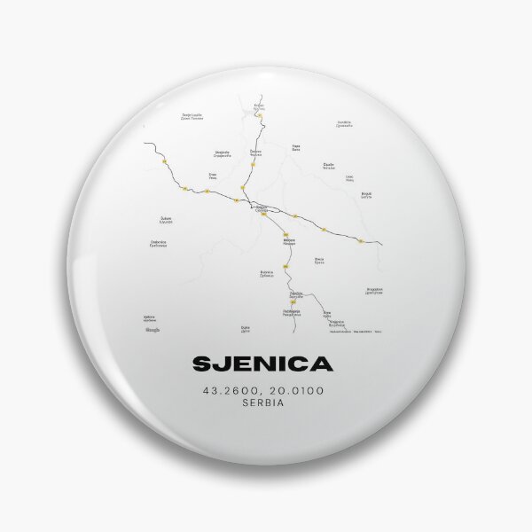 Item preview, Sjenica Serbia Map Print | Minimalist City Road Map Wall Art designed and sold by RM-Journey.