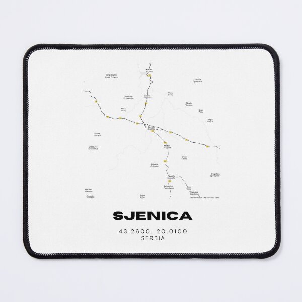 Item preview, Sjenica Serbia Map Print | Minimalist City Road Map Wall Art designed and sold by RM-Journey.