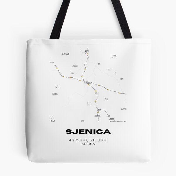 Item preview, Sjenica Serbia Map Print | Minimalist City Road Map Wall Art designed and sold by RM-Journey.