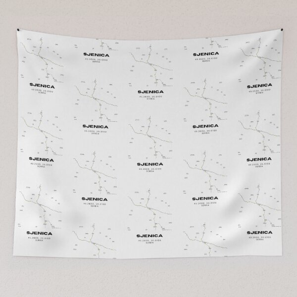 Item preview, Sjenica Serbia Map Print | Minimalist City Road Map Wall Art designed and sold by RM-Journey.