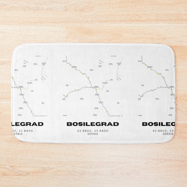 Item preview, Bosilegrad Serbia Map Print | Minimalist City Road Map Wall Art designed and sold by RM-Journey.